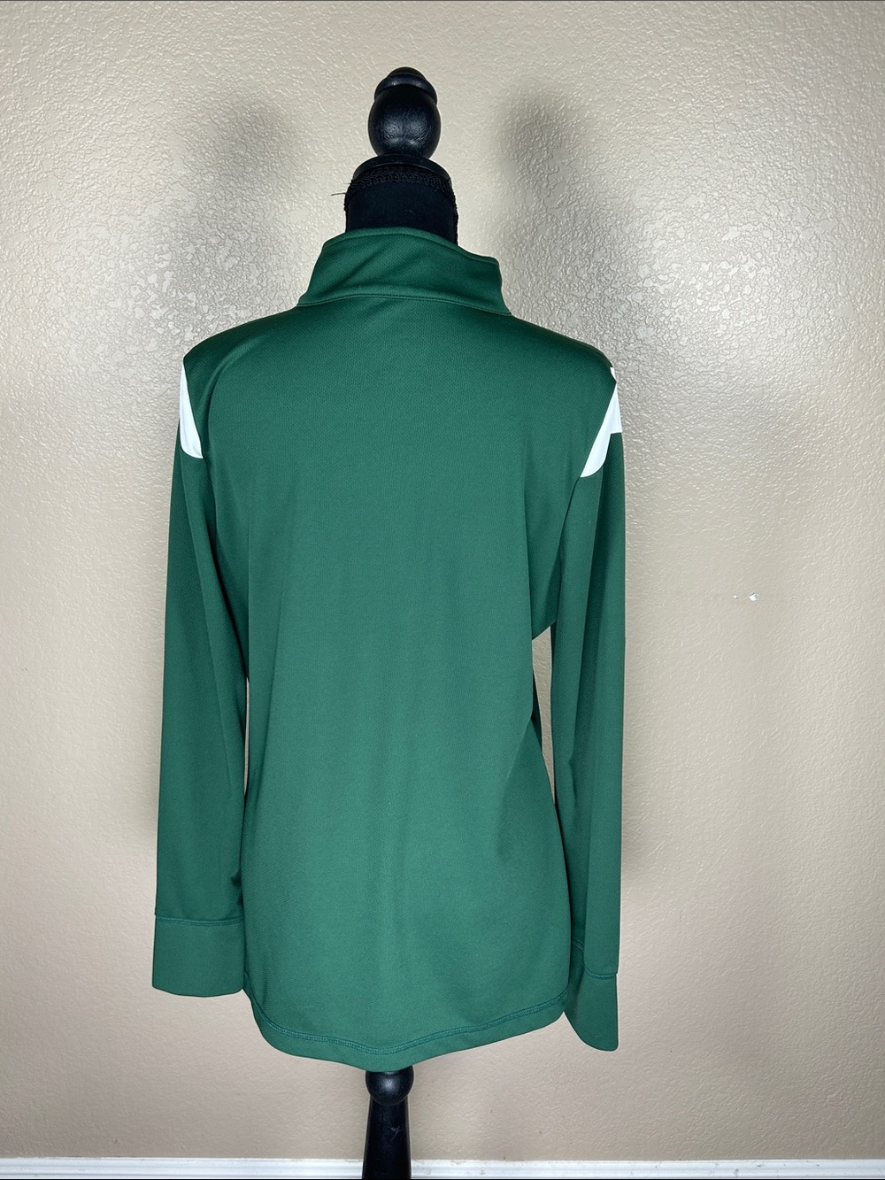 NFL Green Bay Packers Women's Green Quarter-Zip Pullover with White Accents - Picture 4 of 4